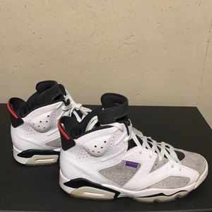 This is a pair of used Jordan 6 Flint in size 9
